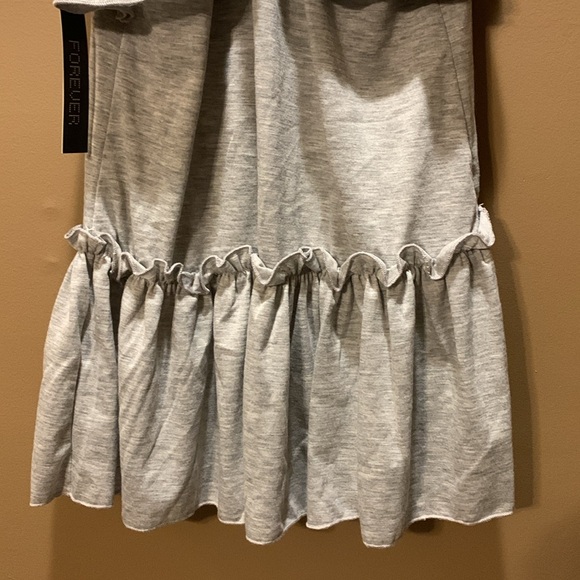 Ruffled Forever gray tank top XS strappy racerback NWT - Picture 9 of 10